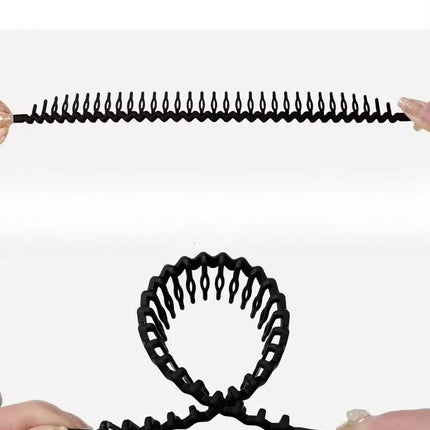 1Pc Solid Color Wave Hairbands for Women Trendy Toothed Non-slip Hair Combs Hair Accessories Girl Face Wash Sports Headbands 집게핀