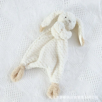 Cute Rabbit Embroidered Name Organic Cotton Soothing Towel Sleeping Doll Personalized Baby Shower Birth Gift for Autumn 2025