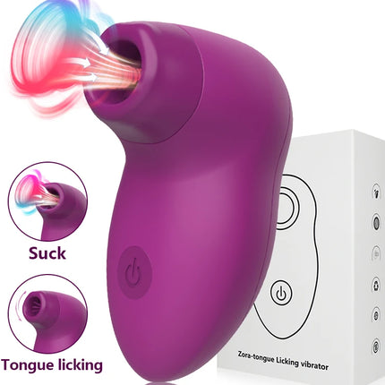 Powerful Clitoris Sucker Vibrator Oral Sex Tongue Nipple Clit Stimulation Massager Suck Vibrator Masturbator Sex Toys for Adults