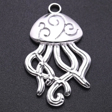 5pcs Stainless Steel Conch Starfish Turtle Charms For Jewelry Making Supplies Ocean Charm Silver Color Pendant Handmade Material