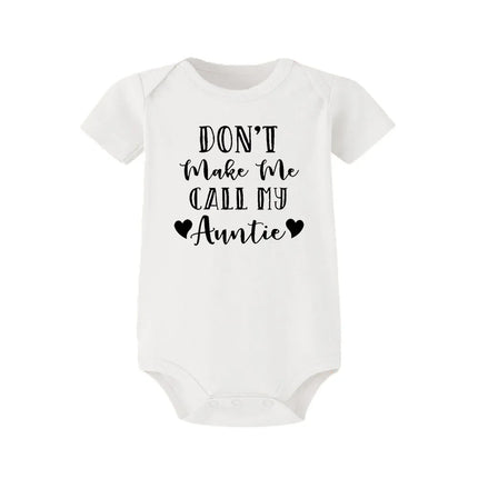 Don't Make Me Call My Crazy Uncle Funny Infant Rompers Fashion Baby Bodysuit Boys Girls Clothes Newborn Cute Toddler Jumpsuit