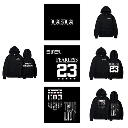 Custom Prints Men's Women's Hoodies Loose Casual Wear Solid Color Hoodies Long Sleeve Hooded Personality Streetwear Sweatshirts