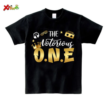 Notorious One Shirts Kids Birthday Shirt Boy Girl Family Matching Outfits 1st Party TShirt Toddler Baby Familia Custom Name