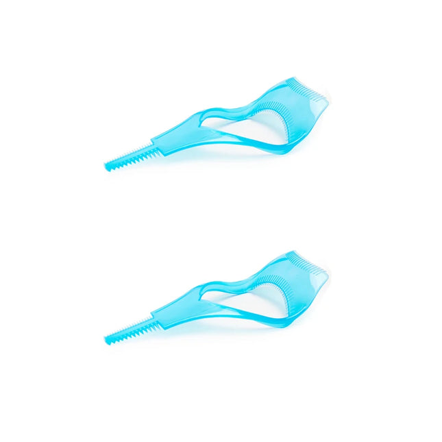 3 in 1 Mascara Applicator Template with Eyelash Curler Guard and Case, Eyeliner Holder, Eyelash Aid, Eyebrow Drawing Tool