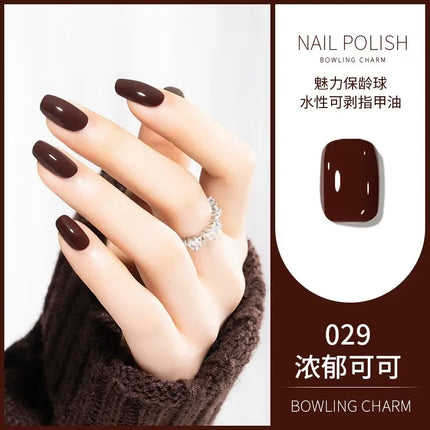 2025 Summer Solid Colored Nail Polish Tangerine Glitter Nails Art Water-Based Peel Off Nail Polish No Need Lamp Manicure Varnish