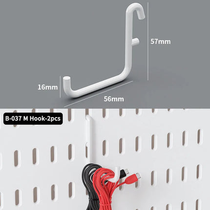 Home & Office Desktop Pegboard: Height-Adjustable Standing Storage Rack for Supplies, Also for Decorative Figurine Display