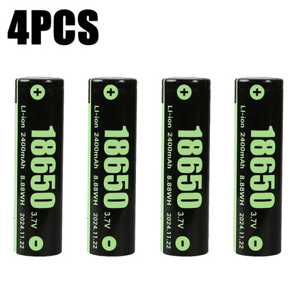 100% New Original 3.7V 18650 Rechargeable Battery 2400mAh 18650 Lithium Rechargeable Battery for Speakers Radios Headlights Toys