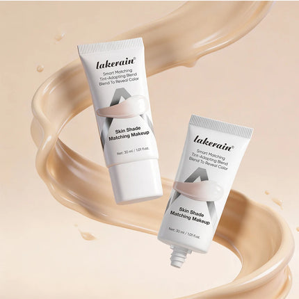 Lakerain Color Changing Liquid Foundation Coverage Skin Shade Matching Makeup SPF15 Moisturizing Even Toning Natural Makeup