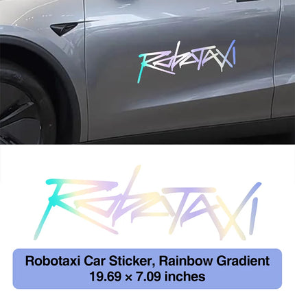 For Tesla Robotaxi PET Waterproof Weatherproof Car Decal Auto Exterior Styling Letter Sticker for Vehicle