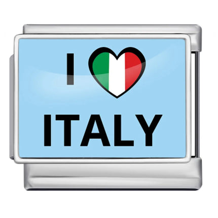 2025 Hot Selling Creative English Landmark Italian Charm Chain 9mm Stainless Steel Modular Bracelet Jewelry Wholesale