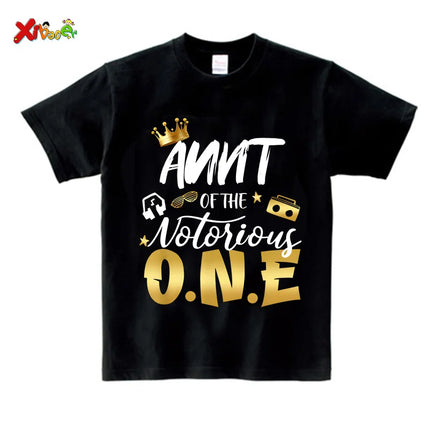 Notorious One Shirts Kids Birthday Shirt Boy Girl Family Matching Outfits 1st Party TShirt Toddler Baby Familia Custom Name