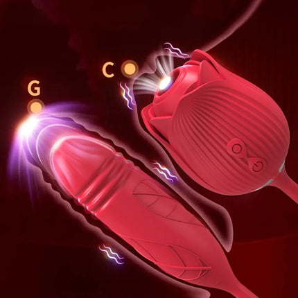 Powerful Sucker Vibrator Female Telescopic Nipple Clitoris Stimulation Dildo Thrusting Licking Vagin Massager Adult Sex Toys