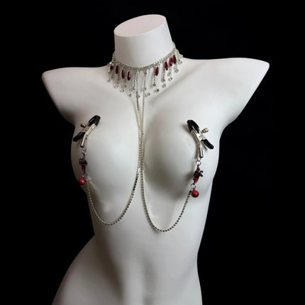 Tassel Bell Nipple Clamp Collar Set BDSM Training 5 Styles Available Sexy Women's Accessories Erotic Body Chains Adult Sex Toys