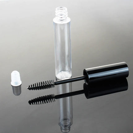 15/20/25pcs Empty Mascara Tube Eyelash Cream Vial Liquid Bottle 10ml Sample Cosmetic Container with Black Cap Refillable Bottle