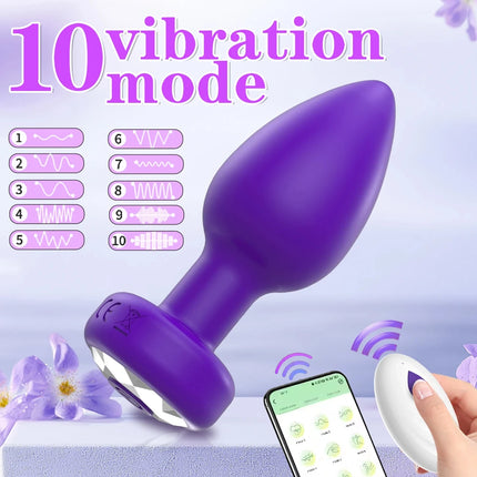 APP Control Anal Plug Vibrator Female Vaginal Masturbator Male Prostate Massager Vibrating Butt Plug Adult Sex Toys for Couples