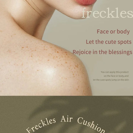 Gold Brown Natural Freckles Stamp Air Cushion Kit Simulation Fake Spot Freckle Liquid Powder Waterproof Long Lasting Makeup