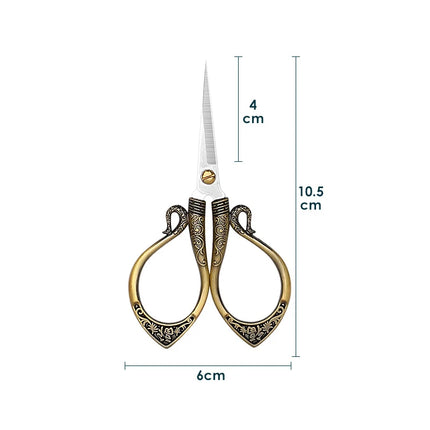 Retro Stainless Steel Sewing Scissors Handmade Cuttings Pointed Tailor Scissors Home Multifunction DIY Sewing Accessories