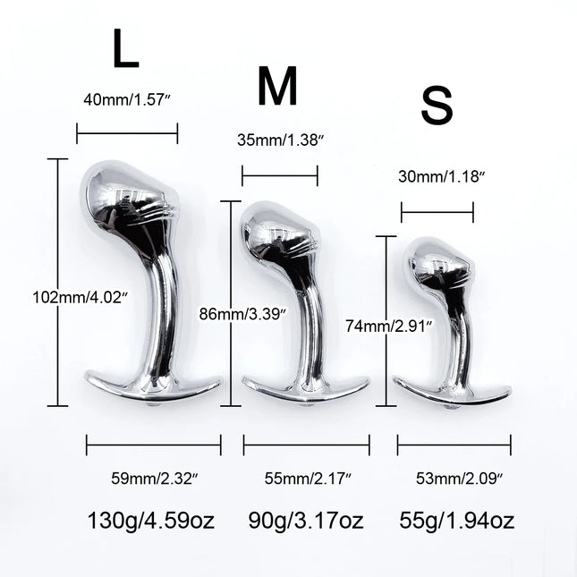1pc Metal Dildo Anal Plug, Gem Base Butt Plug, Outdoor Wear Anchor Close-Fitting Design, Male and Female Masturbators, Adult Sex Toys
