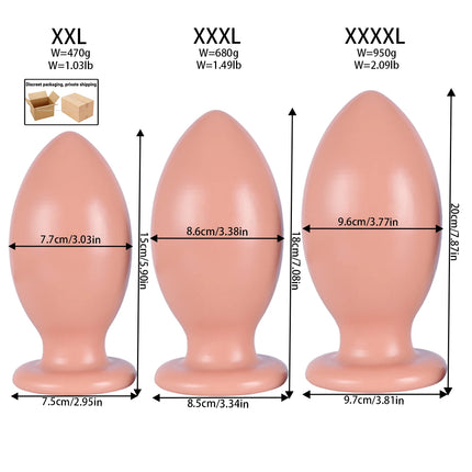 7 Size Buttplugs Anal Beads Balls Cunt Plug Dilatador Anal Plug Sex Toys Small And Big 9.5cm Huge Anal Plug Toys For Women Men