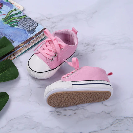 0-18months Unisex Baby Sneakers Anti-Slip Soft Flat cute Sole Prewalker Shoes for Baby boys girls