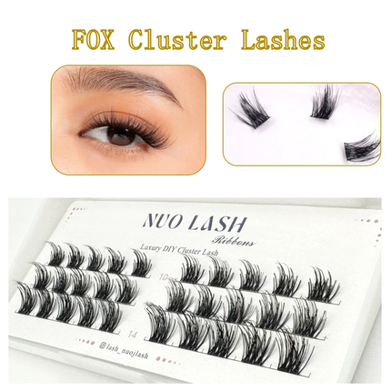 Nuo Cluster Eyelash Thin Band Natural Look Wholesale Diy Pre-cut Lash Extensions Super Soft Segment Lash Clusters Private Label