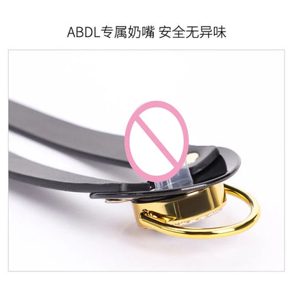High quality Adult Pacifier Mouth Gag with Gold Chain Nipple Clamps Breast Clip Slaves Nipple Clamps SexToy For Couples Sex Shop