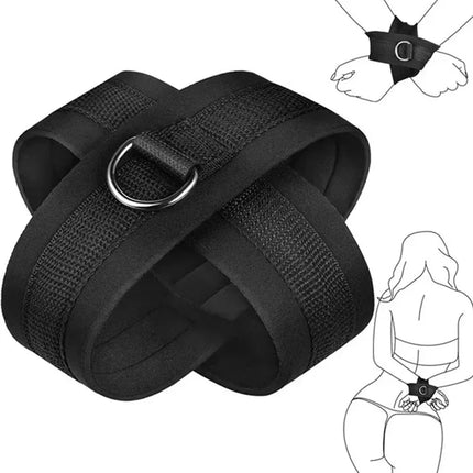 Adjustable Nylon BDSM Handcuffs – Women’s Bondage Toys for Adult Games, 18+ Erotic Products, Sexy Bracelets Ideal for Flirting