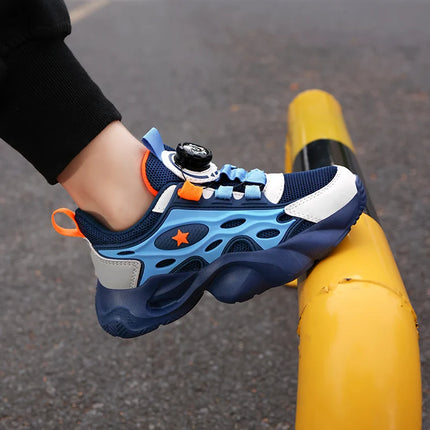 Childrens Sports Shoes Comfortable Elastic Shock-absorbing New Campus Retro Mesh Training Shoes Daily Breathable Casual Shoes
