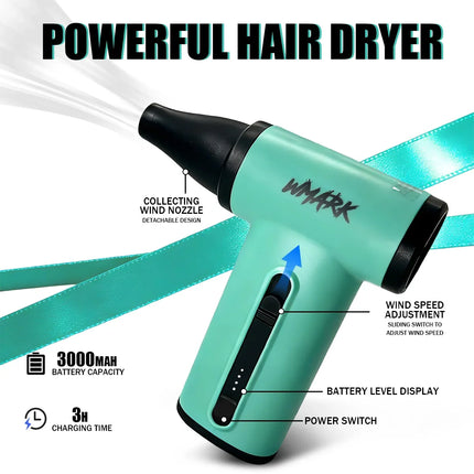 WMARK Hair Trimmer 5 in 1 Barber KIT Professional Shaver Hair Dryer and Spray Bottle Adjustable Hair Trimmer for Men NG-8637 KIT