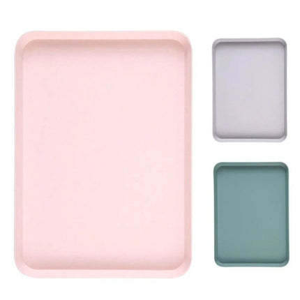 Rectangular Serving Tray Square Tray Anti Slip Scratch Resistant Plastic Food Serving Tray Home Tea Fruit Dessert Tray
