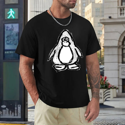 Dark and Gritty Club Penguin character T-Shirt blacks essential t shirt vintage anime shirt mens t shirt