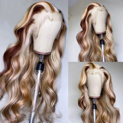 Lavender Purple Wig Long Body Wave  Lace Front Wigs Heat Resistant Light Pruple 13x4 Synthetic And Blend Lace Wigs Cosplay