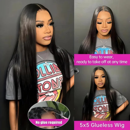 30 Inch Straight Human Hair Wigs 4x4 5x5 Glueless Bone Straight Lace Front Wigs 13x4 13x6 HD Lace Frontal Wigs For Black Women