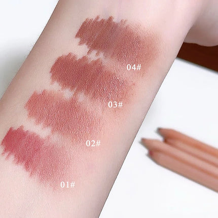 1Pc Wood Matte Lip Liner No Color Outline Lip Lipstick Pen Long-Lasting Easy To Sharpener Perfect Lip Contour Lipstick Pencil