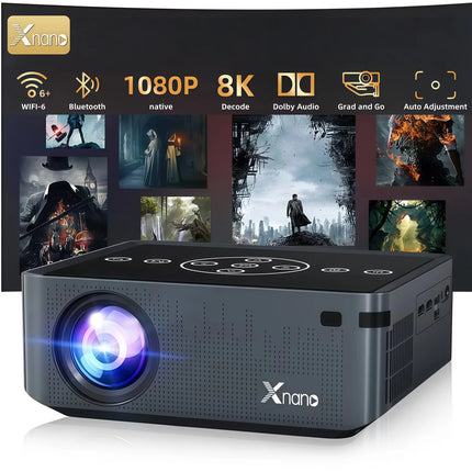XNANO X1 PRO Native 1080P Projector 300ANSI Android 9.0 Dual WiFi BT5.0 HDR10+ Home Cinema Beamer Support 8K Decoding