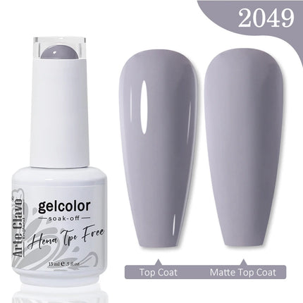 Arte Clavo Red Brown Gel Nail Polish 15ml Autumn Series Base Top Coat Soak Off UV Gel Semi Permanent Varnishes Design Nail Art
