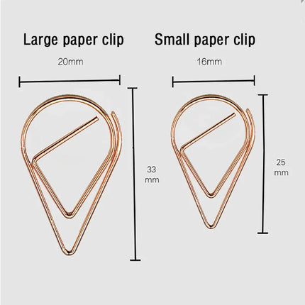 30/50pcs Paper Clip Mini Heart Gold Rose Gold Color Clip Bookmark Binder Office Accessories Paper Binder Clips Patchwork Clip