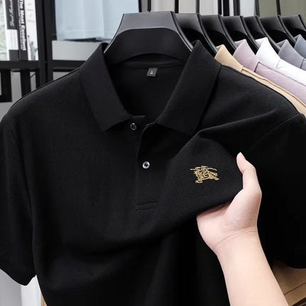 100% cotton short-sleeve polo shirt, summer high-end fashion designer brand, embroidered T-shirt with warhorse logo, casual men's polo shirt.