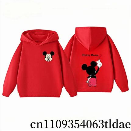 Cute Mickey and Minnie Hoodies for Kids, Boys and Girls, Autumn and Winter Warm Children's Hooded Sweatshirt