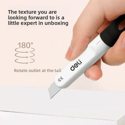 Deli Rotating Art Knife Handmade Paper Cutting Knife Express unboxing Art Student Dedicated Mini Multi functional Utility Knife