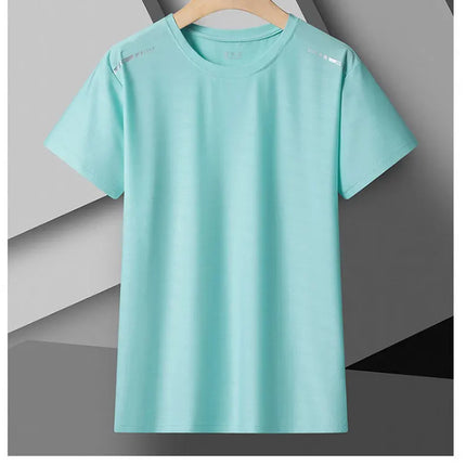 Women Reflective Running T-Shirt - High Elastic Breathable Quick-Dry Ice Silk Sport Top for Summer, Cool Short Sleeve Active Tee
