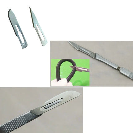 Sterile Surgical Scalpel Blades Individually Packaged, Carbon Steel 11 Extra Point & 23 Stainless Steel, Full Range of Sizes