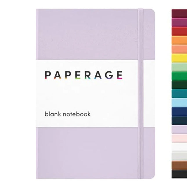 Blank Journal Notebook, 160 Pages, Medium 5.6 in x 8 in - 100 GSM Thick Paper Hardcover Journaling Notebook for Work, School, N