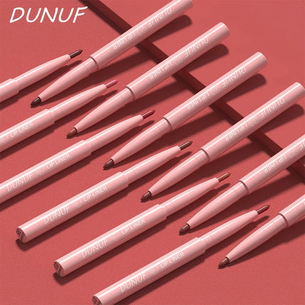 12-Pack Velvet Matte Lip Liner Pens Easy Coloring Lip Outline Pen Long-lasting Moisturizing Lip Makeup Women's Beauty Tools
