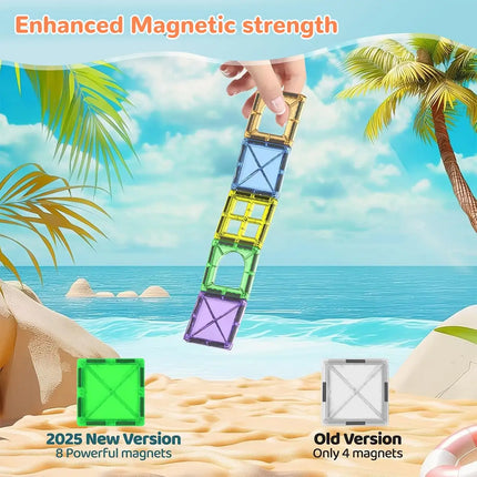 Small Magnetic Building Blocks, Magnetic Tiles Toy, Magnetic Tile Construction Toy, Best Gift