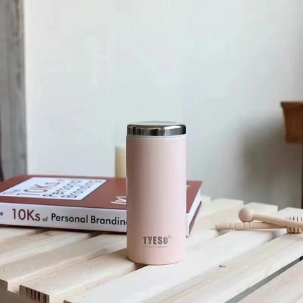Tyeso Mini Vacuum Flasks 304 Stainless Steel Vacuum Insulated Water Bottle Lightweight Compact Travel Mug for Outdoor Office