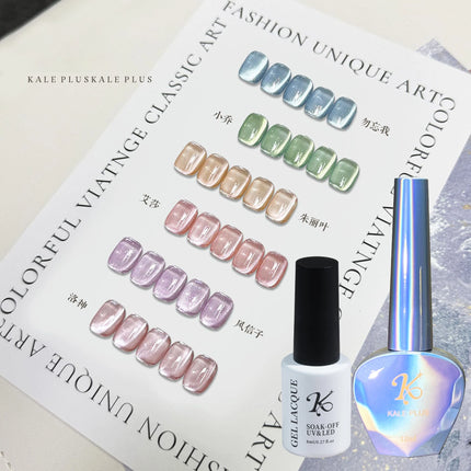 Vernis à ongles transparent Flower Ice en gel, couleur translucide cristal, vernis à ongles magnétique œil de chat, gel UV semi-permanent
