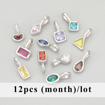 GUFEATHER,6pcs/lot,MH24,jewelry accessories,18k gold rhodium plated,copper,zircons,hand made,charms,diy pendants,jewelry making