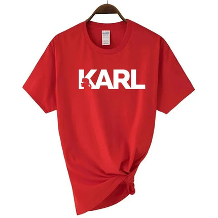 Fashion Casual Brand Karls T Shirt Men Women Cotton Short Sleeve O-neck Tshirt Men's Women's Summer Top Tee Shirt