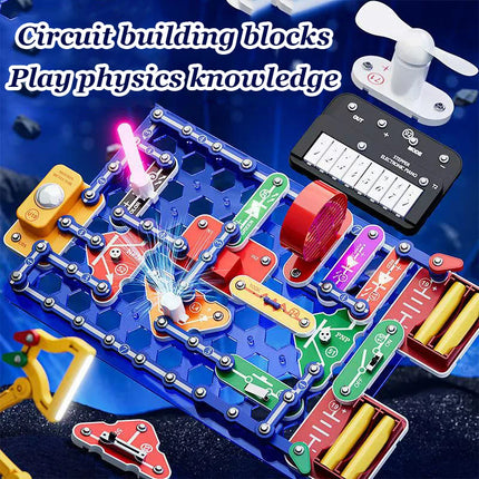 Circuit Building Blocks Kit for Kids - STEM Science Experiment Physics Educational Toy for 8-Year-Old Boys Birthday Gift